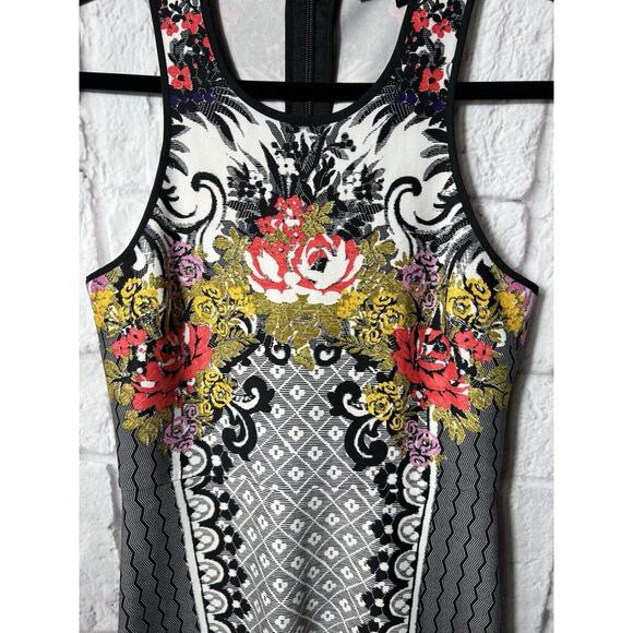 JUICY COUTURE Y2K Eloise Floral Combo Print Fit & Flare Dress Fluttered Skirt S - Picture 3 of 8